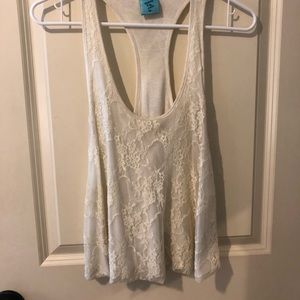 White lace tank top